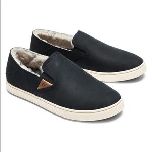Olukai Pehuea Heu Genuine Shearling Slip-On Sneaker